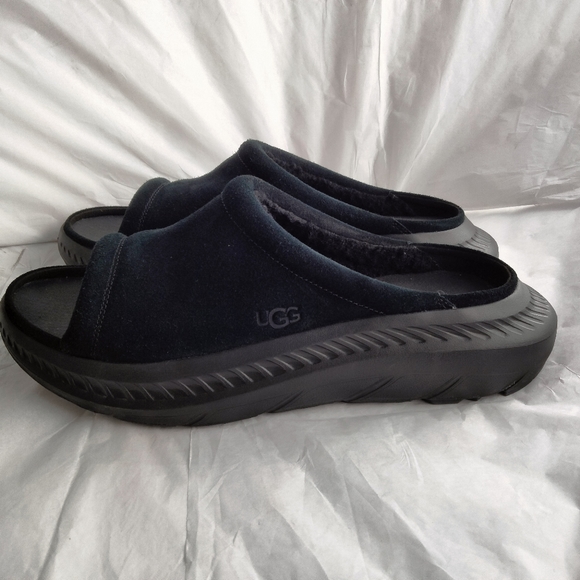 UGG CA805 V2 SLIDE BLACK SUEDE PLATFORM SANDAL -MEN’S US 12 - Picture 8 of 14